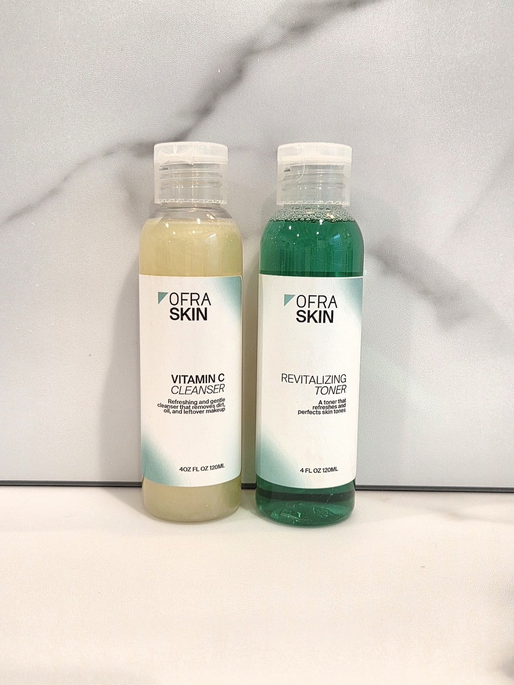 OFRA SKIN Vitamin C Cleanser 4oz & Revitalizing Toner 4oz - NEW SEALED